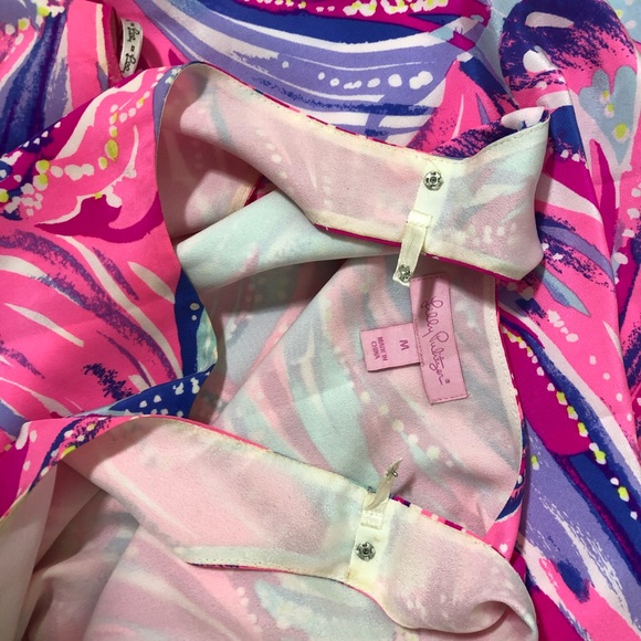 Lilly Pulitzer Jackie Silk Shift Dress in “Oh My Guava” Size Medium - Picture 2 of 7